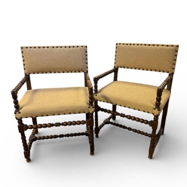 Pair French Arm Chairs