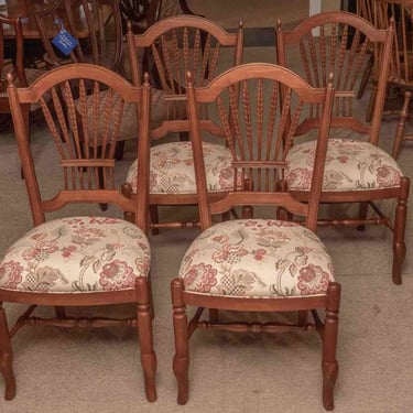 Set of 4 Ethan Allen 'Maison' Wheat Back Dining Chairs