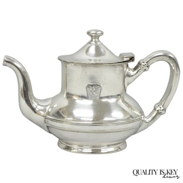 Antique Pennsylvania Railroad PRR Reed & Barton Small Silver Plated Teapot