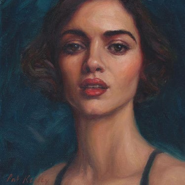 Midnight Blues - Extra Large Fine Art Print: Contemporary Portrait by Pat Kelley (20x16) 
