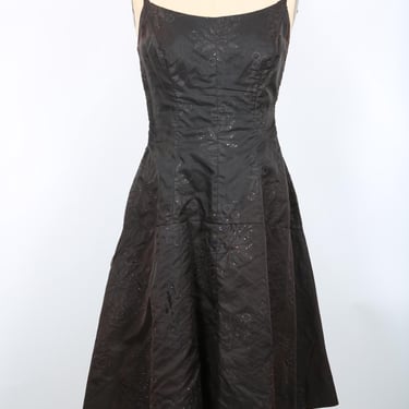 50s Vintage Beaumelle Black Cocktail Glamour Party Dress Evening Dress Cocktail Dress Designer Couture 