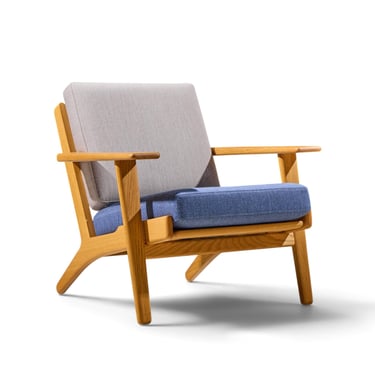 Hans Wegner for Getama GE290 Mid Century Oak Lounge Chair - mcm 