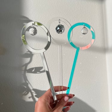 Suncatcher Lollipop Plant Trellis / Plant Trellis for Indoor Plant / Prism Crystal Rainbow Maker 