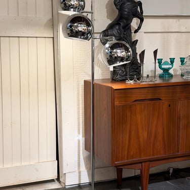 Chrome Orb Floor Lamp by OMI for Koch & Lowy, Circa 1970 - *Please ask for a shipping quote before you buy. 
