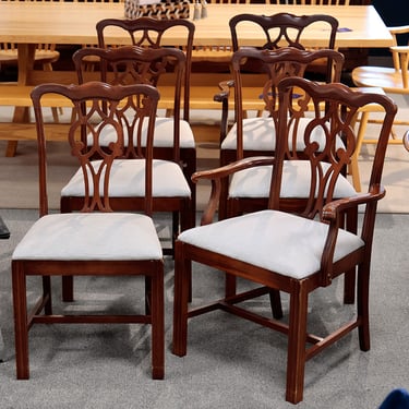 Set of 6 Chippendale Style Dining Chairs