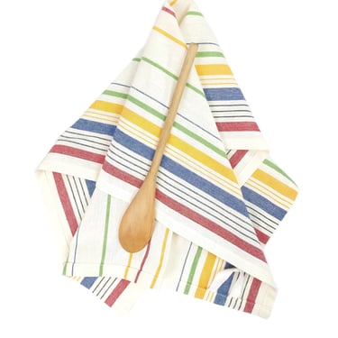 Colorful Striped Towel, Vintage-Inspired Kitchen Towel 