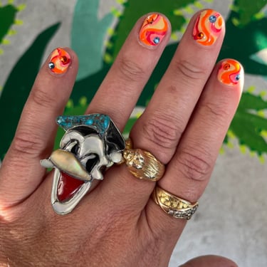Vintage Donald Duck Zunitoon Ring - 1970s