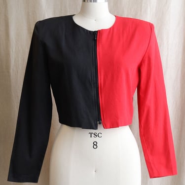 Jazzy Two Tone Crop Jacket M
