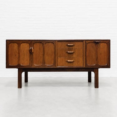 Mid Century Modern Teak Credenza by G-Plan, Made in England, c. 1960’s | Long Sideboard Buffet 