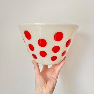 Vintage Fire King Red Polka Dot 8