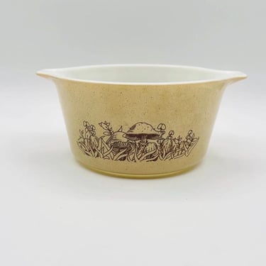 Vintage Pyrex Forest Fancies Mushroom Casserole Dish #473 – Small Cinderella Bowl – 1970s Retro Kitchenware by LeChalet