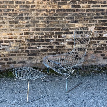 Vintage Harry Bertoia for Knoll Bird Lounge Chair with Ottoman