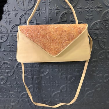 Italian Champagne Beaded Clutch