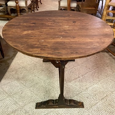 Antique French Provincial Tilt-Top Wine Tasting Vendange Table | Wine/Bar Décor