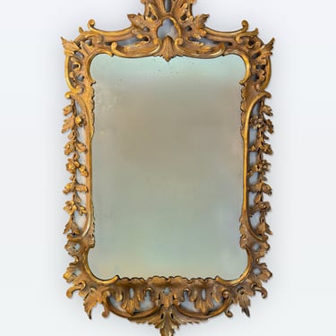Gold Giltwood Rococo Style Mirrors - Pair