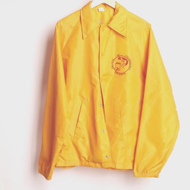 vintage COLLEGE of technology TEMPE, Arizona gold and red windbreaker vintage 1960s jacket -- size medium -- free shipping U.S.A 