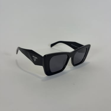 Prada Plaque Logo Wide Cat Eye Sunglasses