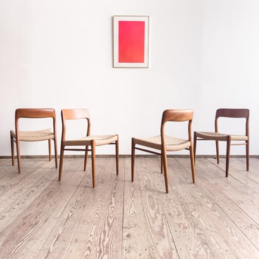Niels O. M&oslash;ller Model 75 Dining Chairs, Set of 4, J.L. Moller 