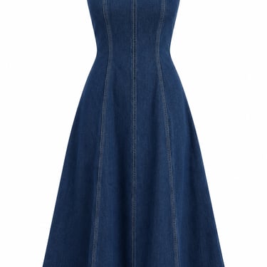The Harper Denim Midi Dress
