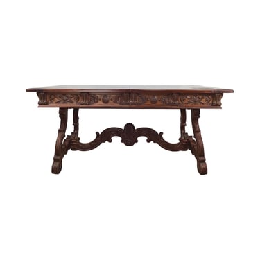 Berkey & Gay Spanish Renaissance Revival Dining Table with Three Leaves 