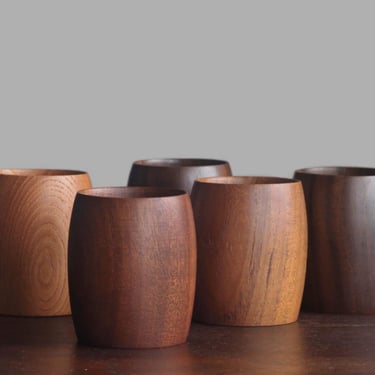 Japanese Wooden Sake Cup by Shigemichi Aomine 