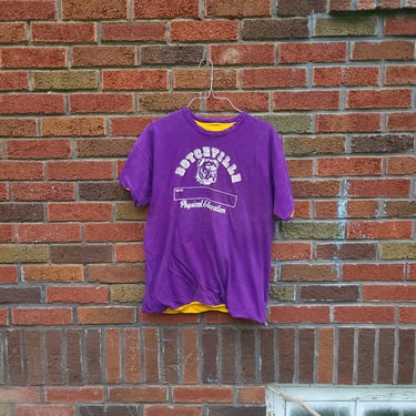 Vintage 1970's Champion Dual Layer Boyceville, Wisconsin Bulldogs Gym Shirt / Small 