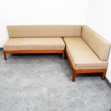 Mid Century Modern Sofa Sectional Daybed Wool Stripes Modular 4 Piece Mcm Couch