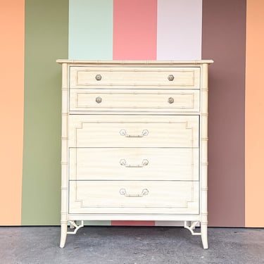 Thomasville Faux Bamboo Tall Chest