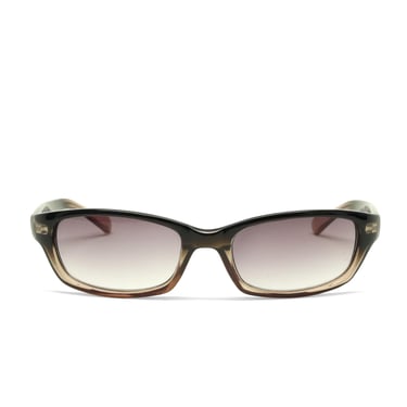 True Vintage 90s Transparent Rectangle Brown Deadstock Sunglasses 