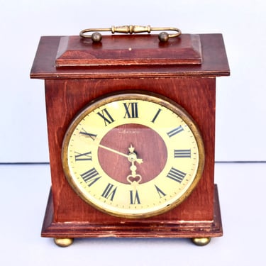 Vintage Soviet Fireplace Clock Vesna USSR Table Clock Home Decor 
