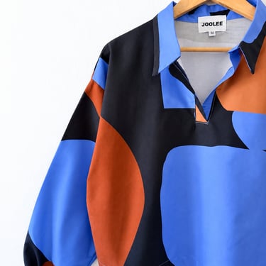Abstract blue shirts