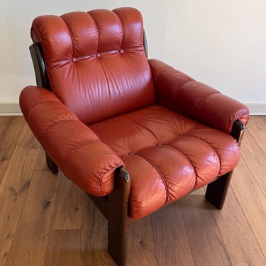 Vintage Ekornes “Amigo” Lounge Chair, Circa Sweden 1970 