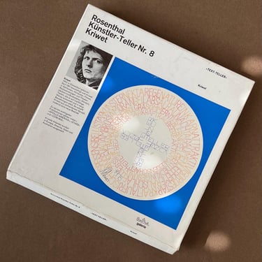 Limited Edition Rosenthal Artist Plate No. 8 (1974) by Ferdinand Kriwet - Studio-Line 