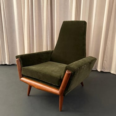 Adrian Pearsall Walnut Lounge Chair Model 2161-C For Craft Associates