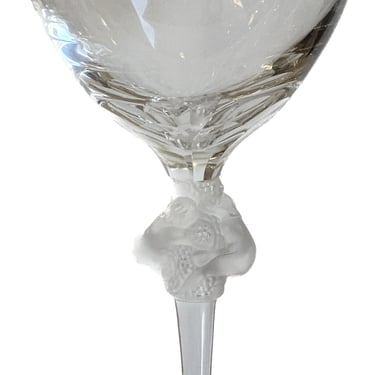 Huge Signed Lalique Roxane Stemmed Vase 