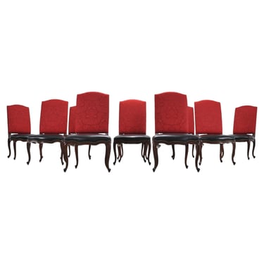 Set of Ten Ralph Lauren Noble Estate Leather Dining Chairs