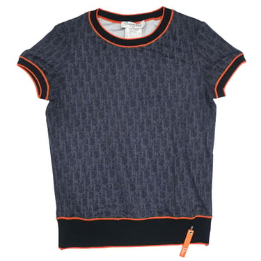 Christian Dior 2006 Flight Trotter T-shirt Top Navy #38