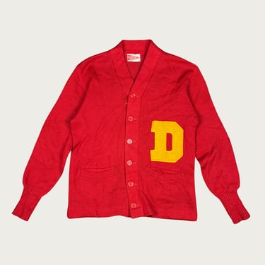 (M/L) 60s/70s Wool Varsity Cardigan