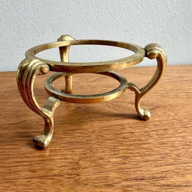 Vintage Brass Crystal Ball Holder, Plant Stand, Bowl Stand | Mid Century Decor, Mid Century MCM, Hollywood Regency 