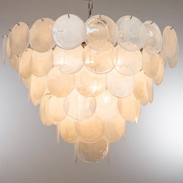 Pendant lighting Chandelier – Murano Alabaster Glass Hand-blown Italy – Italian Lighting 