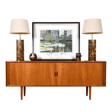 Danish Tambour Door Sideboard | Room Divider in Teak