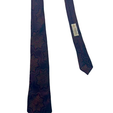 Vintage 1950s PENNEYS TOWNCRAFT Brocade Necktie ~ Atomic / Rockabilly / Swing ~ Neck Tie / Cravat ~ 