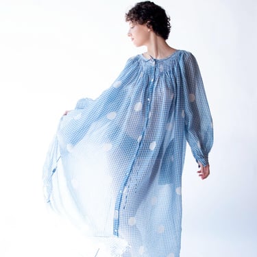 Organza Gingham Polka Dot Dress | Geoffrey Beene 
