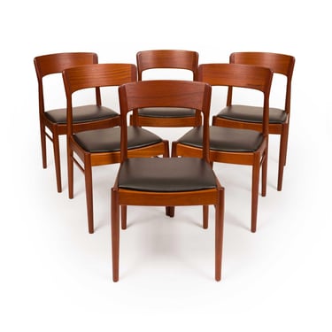 Henning Kjaernulf Model 26 Dining Chairs for Korup Stolefabrik, 1960s Set of Six 