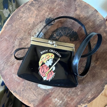 1950s Davy Crockett Vinyl Purse Shoulder Bag 50s 