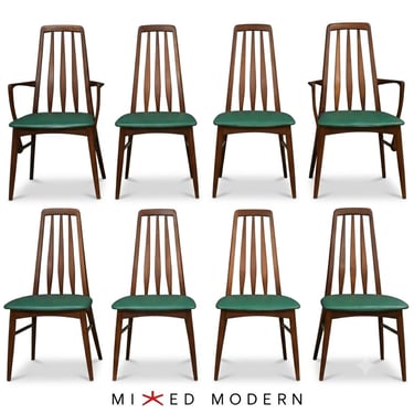 Danish Modern Teak Eva Dining Chairs by Koefoeds Hornslet - Set of 8 