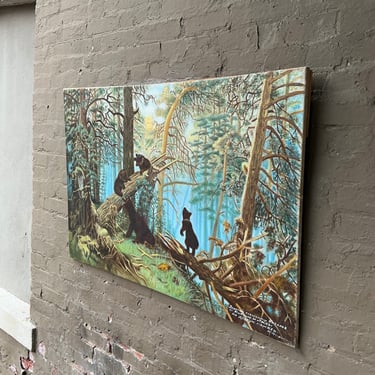 Cub Painting, Oil on Board, Russia