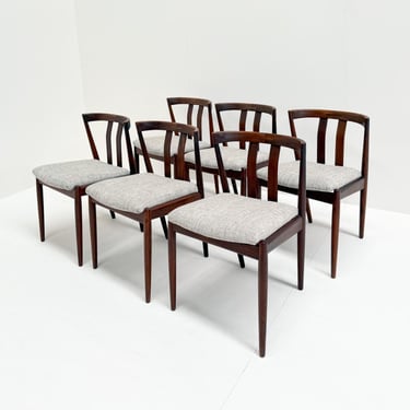 Set of 6 Kai Kristiansen Dining Chairs in Teak – Newly Upholstered 