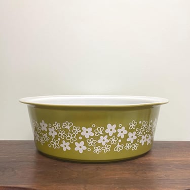 Rare Vintage Pyrex Corning Spring Blossom Crazy Daisy Big Bertha 664 Round Casserole Dish 