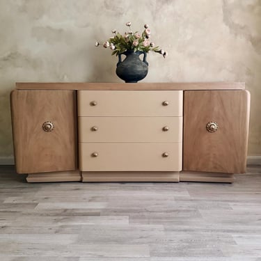 Organic Modern Art Deco/Mid Century Sideboard Buffet-Dresser 